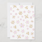 Invitation Bébé Il fait froid dehors Filles Baby shower (Dos)