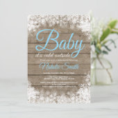 Invitation Bébé il fait froid dehors Flocon de neige d'hiver (Debout devant)