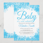 Invitation Bébé il fait froid dehors Flocon de neige d'hiver (Devant / Derrière)