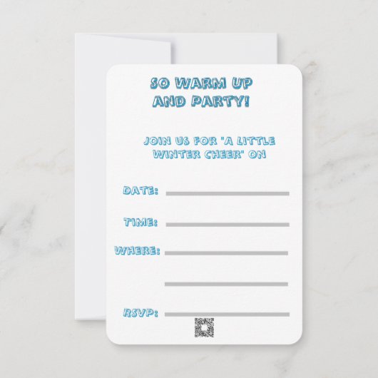 Invitation Bébé, il fait froid dehors ! Fournitures de fête (Dos)