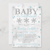 Invitation Bébé Il fait froid dehors garçons Baby shower d'hi (Devant)