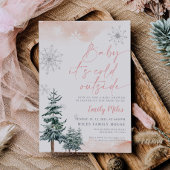 Invitation Bébé il fait froid dehors, hiver Baby shower