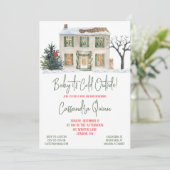 Invitation Bébé Il fait froid dehors, Hiver Baby shower à thè (Debout devant)