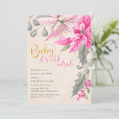 Invitation Bébé il fait froid dehors Hiver Fête des mariées f (Debout devant)