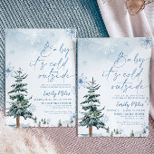 Invitation Bébé il fait froid dehors, hiver Wonderland Douche