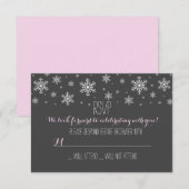 Invitation Bébé il fait froid dehors Rose RSVP (Devant / Derrière)