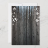 Invitation Bébé il fait froid dehors Rustique Mariage d'Hiver (Dos)