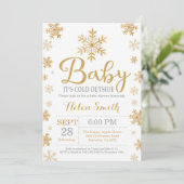 Invitation Bébé il fait froid dehors Shower bébé d'hiver (Debout devant)