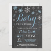 Invitation Bébé il fait froid dehors Shower bébé d'hiver (Devant)