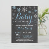 Invitation Bébé il fait froid dehors Shower bébé d'hiver (Debout devant)