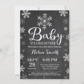 Invitation Bébé il fait froid dehors Shower bébé d'hiver (Devant)