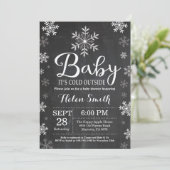 Invitation Bébé il fait froid dehors Shower bébé d'hiver (Debout devant)