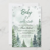Invitation Bébé il fait froid dehors Shower bébé mixte (Devant)