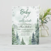 Invitation Bébé il fait froid dehors Shower bébé mixte (Debout devant)