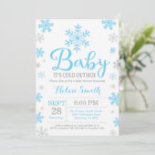 Invitation Bébé il fait froid dehors Shower d'hiver pour bébé (Debout devant)