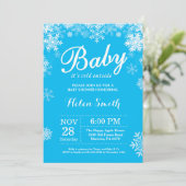 Invitation Bébé il fait froid dehors Shower pour bébé garçon (Debout devant)