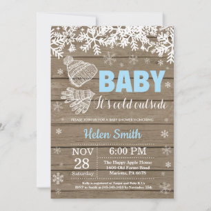Invitation Bébé il fait froid dehors Shower pour bébé garçon