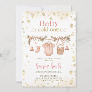 Invitation Bébé il fait froid dehors Vêtements de fille Baby