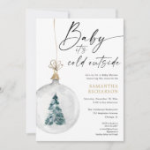 Invitation Bébé il fait froid en dehors de la douche ornement (Devant)