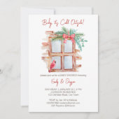 Invitation Bébé il fait froid en dehors de l'hiver bébé paste (Devant)