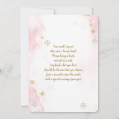 Invitation Bébé il fait froid en dehors de l'hiver Noël bébé (Dos)