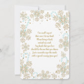 Invitation Bébé il fait froid en dehors de l'hiver Noël bébé  (Dos)