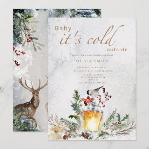 Invitation Bébé il fait froid en dehors du baby shower d'hive