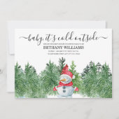 Invitation Bébé il fait froid en dehors du Baby shower d'hive (Devant)