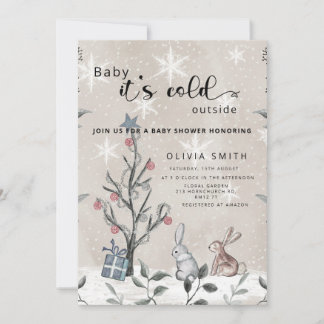 Invitation Bébé il fait froid en dehors du baby shower d'hive