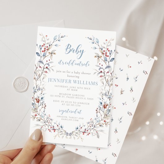 Invitation Bébé il fait froid en dehors du baby shower d'hive