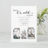 Invitation Bébé il fait froid en dehors du baby shower d'hive (Debout devant)