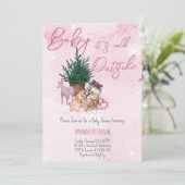 Invitation Bébé Il fait froid Hors de la forêt d'hiver bébé f (Debout devant)