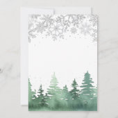 Invitation Bébé, il fait froid hors des arbres d'hiver (Dos)