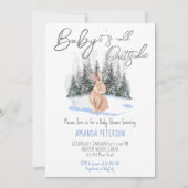 Invitation Bébé Il fait froid Hors du baby shower de lapin d' (Devant)