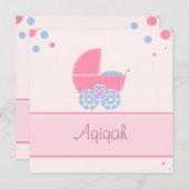 Invitation Bébé islamique de bismillah d'invitation d'Aqiqa (Devant / Derrière)