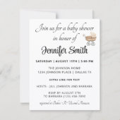 Invitation Bébé Jaune garçon ou fille Baby shower moderne (Devant)