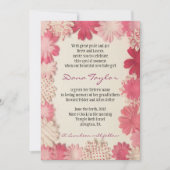 Invitation Bébé juif de fleurs de papier appelant l'hébreu (Devant)