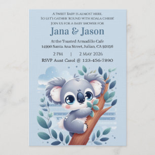 Invitation Bébé Koala Doux