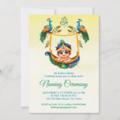 Invitation Bébé Krishna Cérémonie de baptême Namkaran Cradle (Devant)