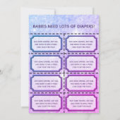 Invitation Bébé Lait-Déchets Violet, Rose (Dos)