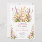 Invitation Bébé Lapin Baby Shower (Devant)