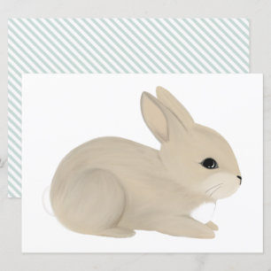 Invitation Bébé lapin, coupé