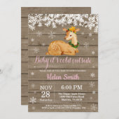 Invitation Bébé, le froid à l'extérieur de l'Baby shower de l (Devant / Derrière)