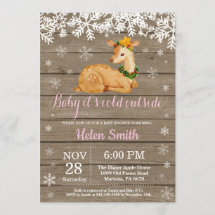 Invitation Bébé, le froid à l'extérieur de l'Baby shower de l