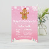 Invitation Bébé, le froid à l'extérieur du Baby shower des fi (Debout devant)