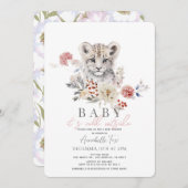 Invitation Bébé léopard des neiges Il fait froid dehors du Ba (Devant / Derrière)