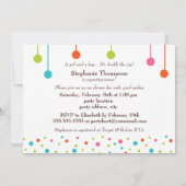 Invitation BÉBÉ lumineux Blocs de couleurs Baby shower jumeau (Dos)