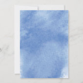 Invitation Bébé marin | Baby shower d'aquarelle bleue (Dos)