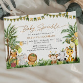 Invitation Bébé mignon Animaux Jungle Party Thème Bébé Sprink