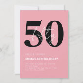Invitation Bébé mignon avec arc rose anniversaire (Dos)